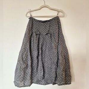 Polka Dot Blue Gray Skirt